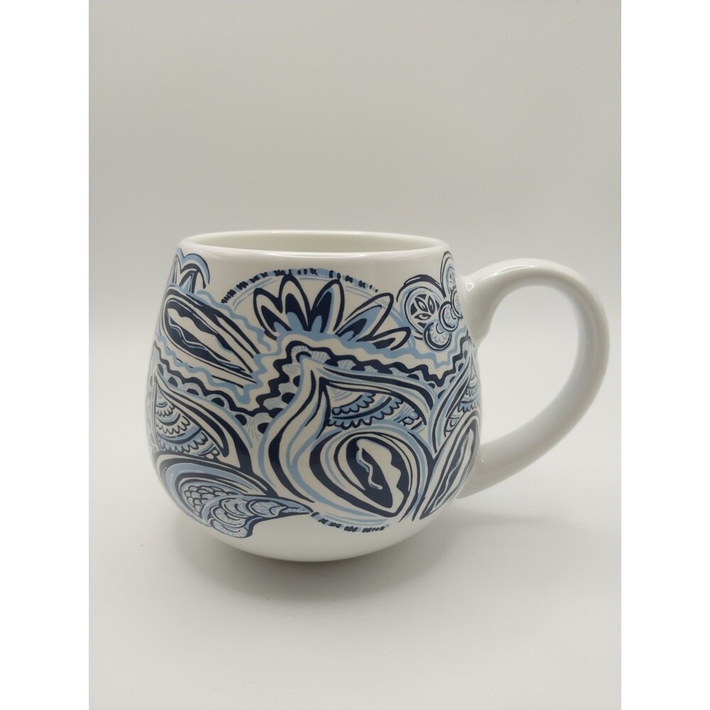 NWT Lilly Pulitzer Ceramic Mug - Resort White Give It A Whirl - 16.7 oz